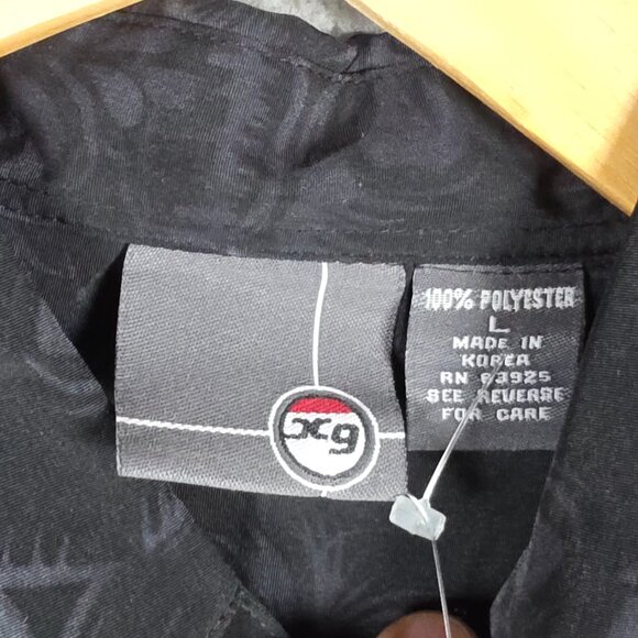 Vintage Shirt Mens Large Black Floral Baggy Loose Xtreme Gear Y2K Skulls NWT - Picture 13 of 15